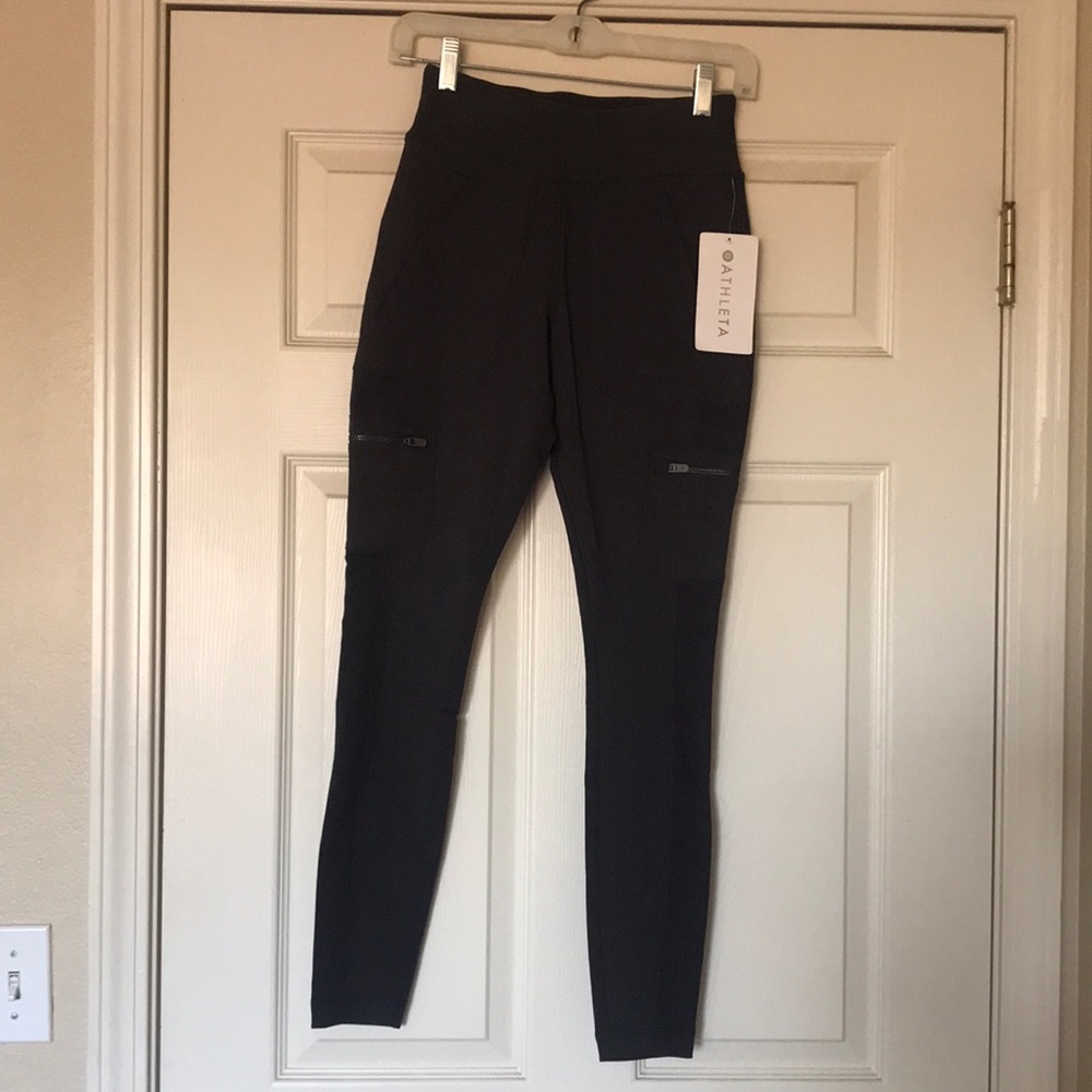 Athleta Highline Hybrid Cargo Tight, size 0, charcoal grey, new with tags